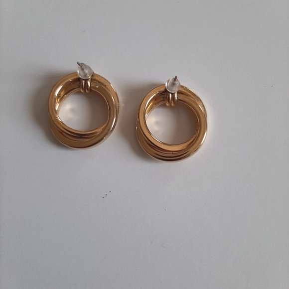 Gold Tone Earrings - Picture 2 of 3
